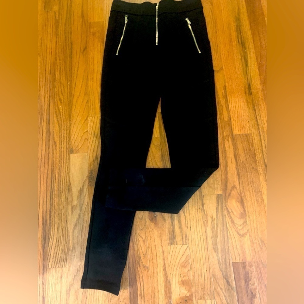 Zara black leggings high rise, size S